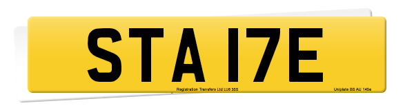 Registration number STA 17E
